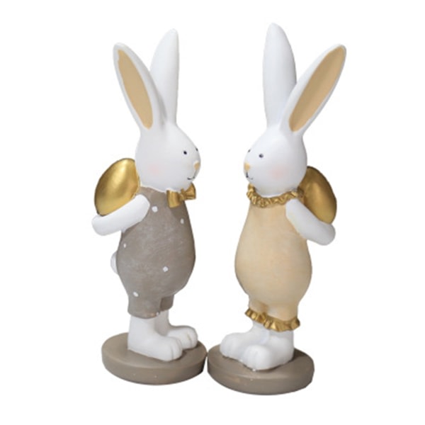 1 par Bunny Rabbit Figurine Ornament Micro Landscape Statue påskdekoration