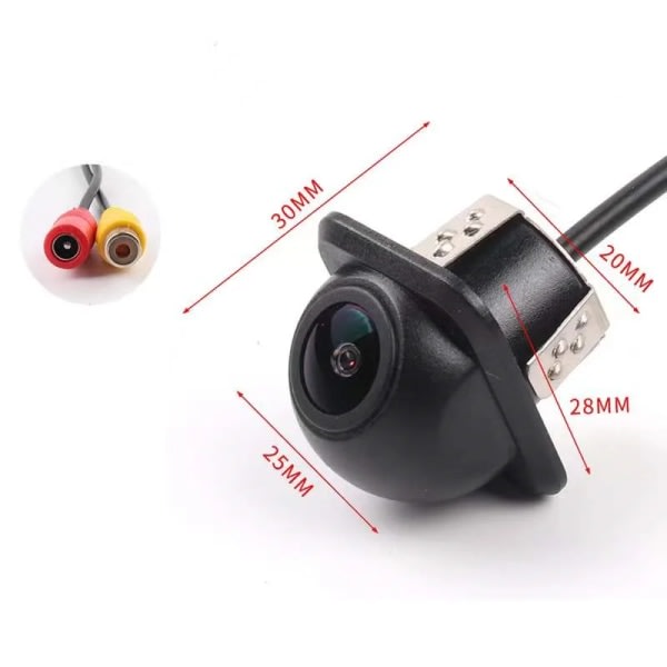 XinYoo Universal Bakkamera Real 180° til Backup Parkeringsystem Fisheye til In-Dash Bilstereo MP5-afspiller Sort