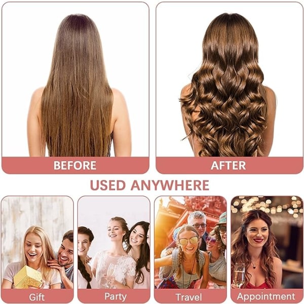 TG Varmefrie Krøller Hodebånd, Myk Sovende Curling Scrunchie for Langt/Middelslangt Hår, Varmefri Hårcurlers Scrunchie Satin Overnight Curls Hodebånd