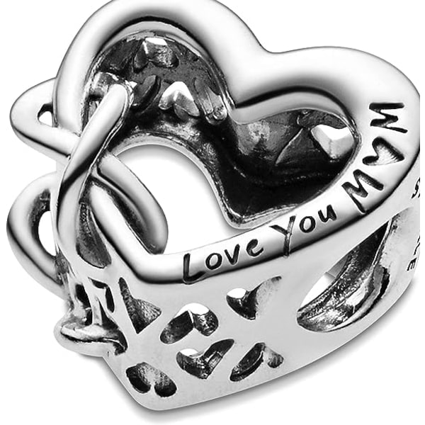 Galaxy Moments Kvinnors Sterling Silver Love You Mum Infinity Hjärta Armband Charm