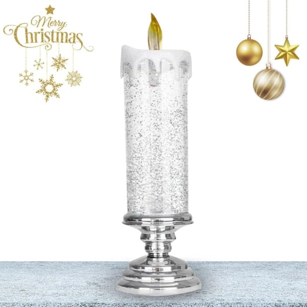 Flimrende Flammeløse Julelys LED - USB Oppladbare Fargeskiftende Julelys, LED Vannlys for Juledekorasjon