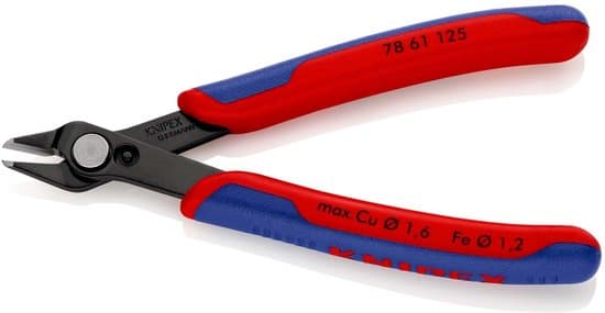 Knipex 78 61 125 Electronic Super Knips precisionsavbitare 125 mm, induktionshärdade skär för elektronik och finmekanik