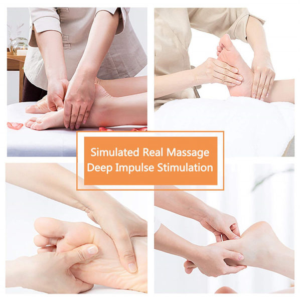 Smart Fotmassageapparat USB Laddningsbar Elektronisk Puls Fotfysioterapi Hälsomassageplatta (svart)