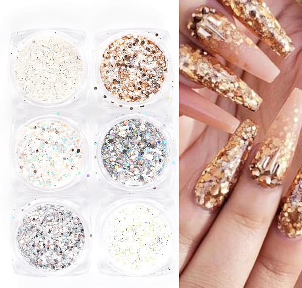 stk negleglitter glitter, Negledekorationer