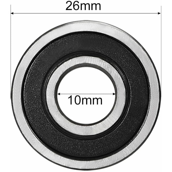 8st Djupkullager 6000RS Två Tätade 10x26x8mm Kolstål