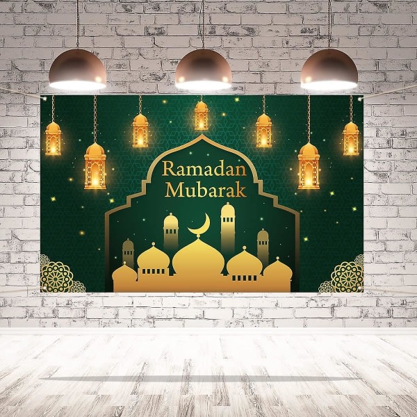 Ramadan Mubarak Bakgrund Banner Moské Islamisk Muslim Religi?s H?gtidsdekoration 5,9*3,9tum
