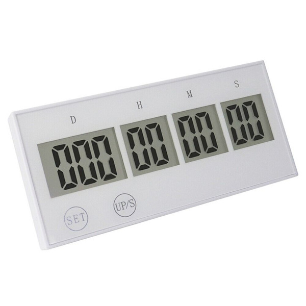 999 Dagars Nedräkningsklocka Elektronisk Digital Timer VIT Vit Vit White