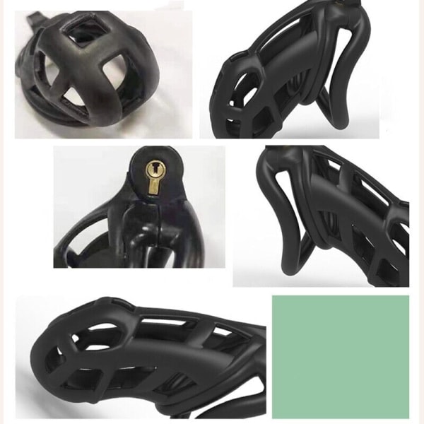 3D Manlig Cobra Resin Kyskhetsbur och Enhet Set om 4 - Perfekt L