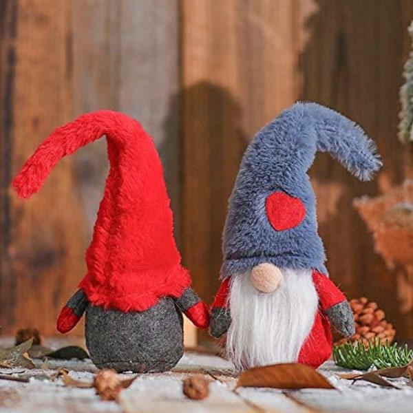 Ruotsalainen tomte-tonttu pehmolelu, 3 kpl Käsintehty skandinaavinen tomte skandinaavinen tomte pehmolelu sydän jouluun tomte-koriste pöytäkoriste