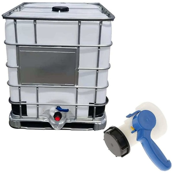 62mm Dräneringsadapter Resväska Adapter 1000l IBC Fjärilsventilbrytare för IBC Vattentank