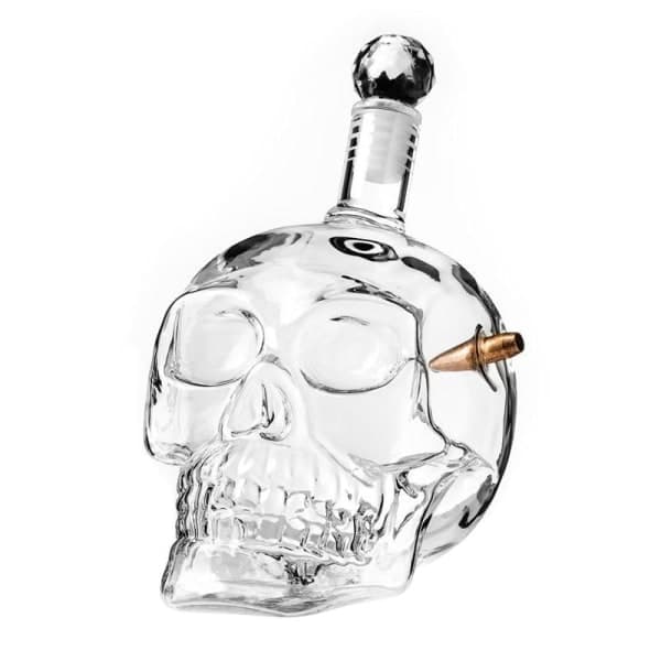 TG Whiskykaraff, Dödskalle - 700 ml Transparent