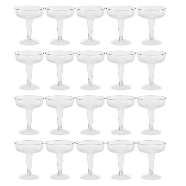 20 stk klare plast champagneglass for fester klar plast kopp