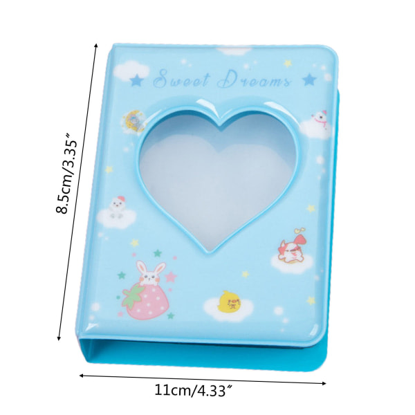 Hollow Heart Shape Mini Fotoalbum med I nsert fikor 3 tum 40 ark foton God natt