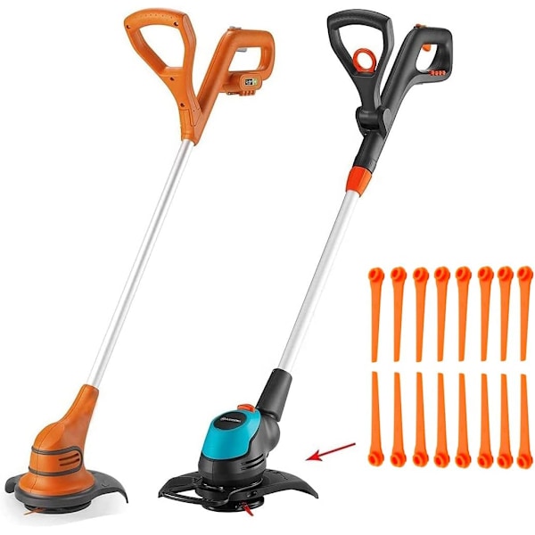 100-pakning med plastblader for Gardena 9823 9825 9820 9821 gresstrimmerblader 70mm