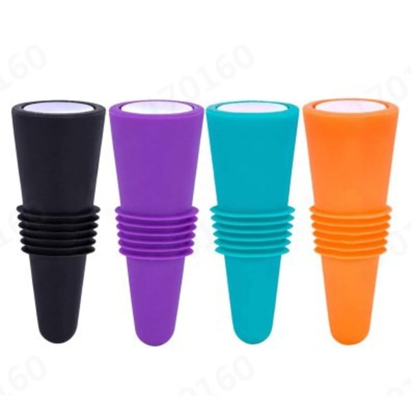 TG 12 stk. Vinpropper, Silikon Vin Flaskepropper, Genanvendelig Stop