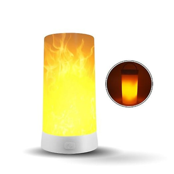 Peislys, Flammeflimmer nattlys USB-oppladbart flammebordlampe