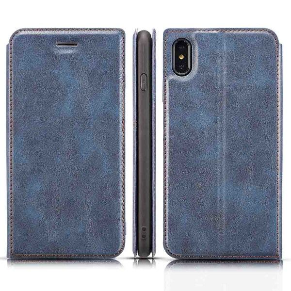 TG Suojaava Lompakko Kotelo - iPhone XS MAX Sininen