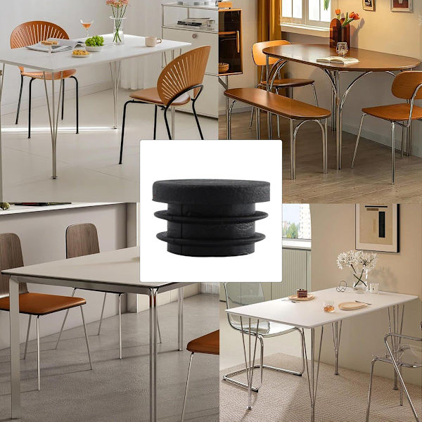 32 stk. - Møbelmatter - 19 mm - møbelben - møbelbensputer - runde plastplugger - endestykker for rør - møbelglidere