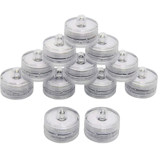 12 LED telys med timer, elektrisk flimrende batteri