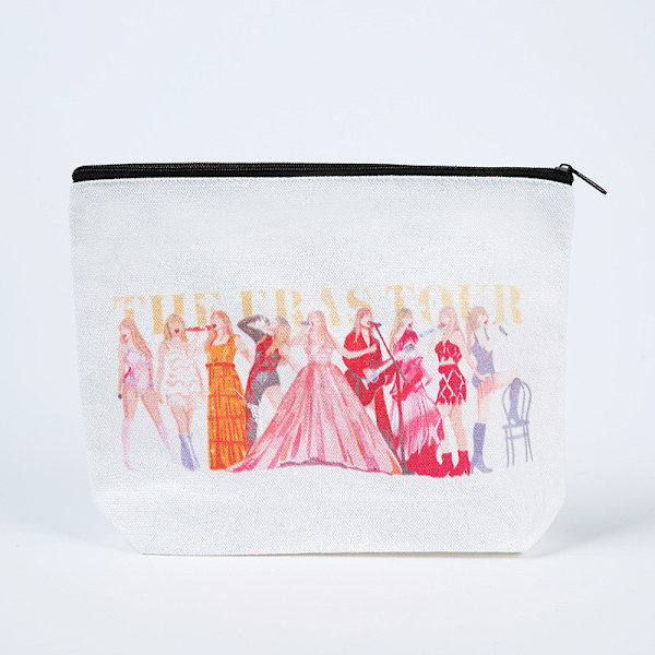 Amazon Kreativ Tom Canvas Pennfodral med Dragkedja Anpassad Kosmetikaväska Clutch Förvaringsväska 7