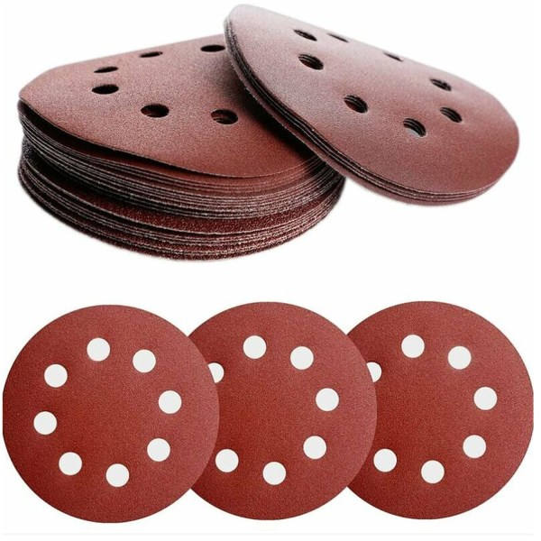 Set med 24 st 125 mm Slippapper för Orbitalslip, Sandpapper