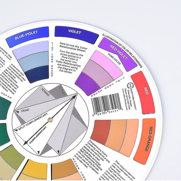 2 st Färghjul 23cm Diameter Färgcirkelhjul Färghjul Farveguidehjul til tatuering, målning, ritning, smink Shibaod