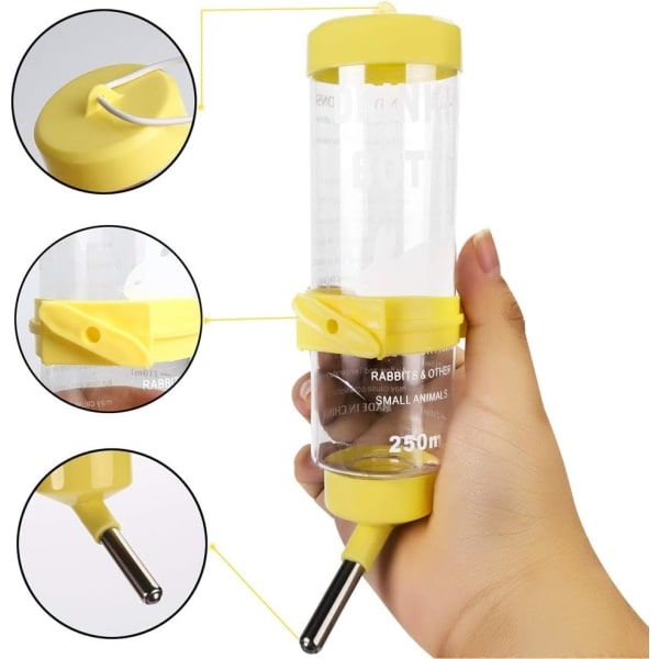 Galaxy 2st 8,45 oz No Drip eläimen juomapullo, BPA-vapaa paras juomapullo lemmikkieläimille