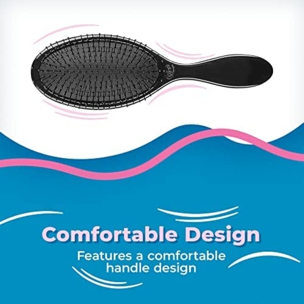 TG Wet Brush Original Detangler Wet Brush Med Ultra Myke børster duo svart