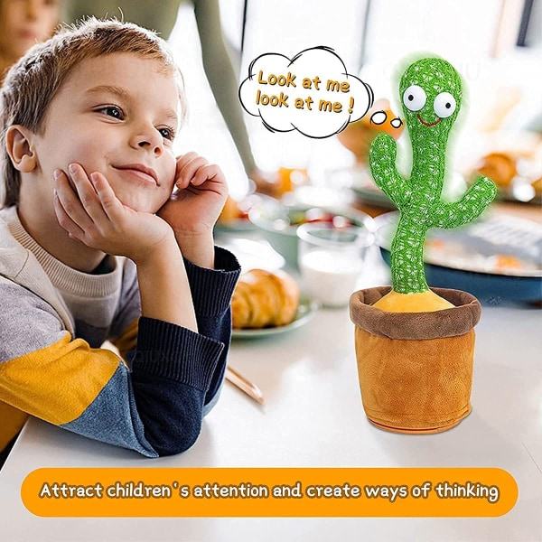 Swing Electric Singing Cactus Toy, Toistaa Sanasi Latautuva Kaktus Pehmolelu