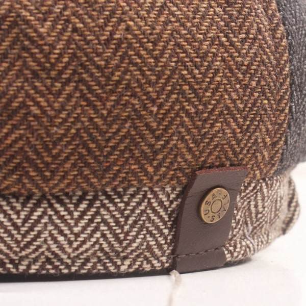 Kvinnor Män Basker Hatt Baixiaoyuan Färgmatchning Fiskbens Retro Åttkantig Hatt Hatt Retro Basker Färgmatchning 1 M（56-58cm）