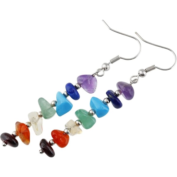 Färgglada Crystal Stone örhängen Long Drop Dingle örhängen för kvinnor tjejer (färg) (b-l2)