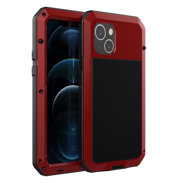 TG iPhone 13 - 360-Skyddsfodral i Aluminium (HEAVY DUTY) Röd