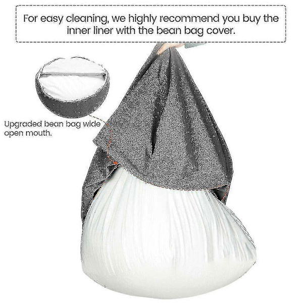 Innerfoder Vattentätt Lazy Bean Bag Sofföverdrag, Ingen Fyllning_yux 70X80 CM