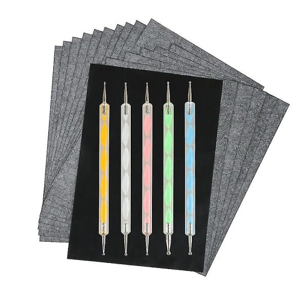100 ark kolpapper, A4 grafitpapper överföringspapper, kolpapper kalkerpapper och kopieringspapper med set, idé kompatibel med Woo