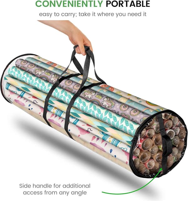 Presentpappersförvaringsväska - 80*22cm - Förvaringsväska för presentpapper - Förvaringsväska för julklappspapper