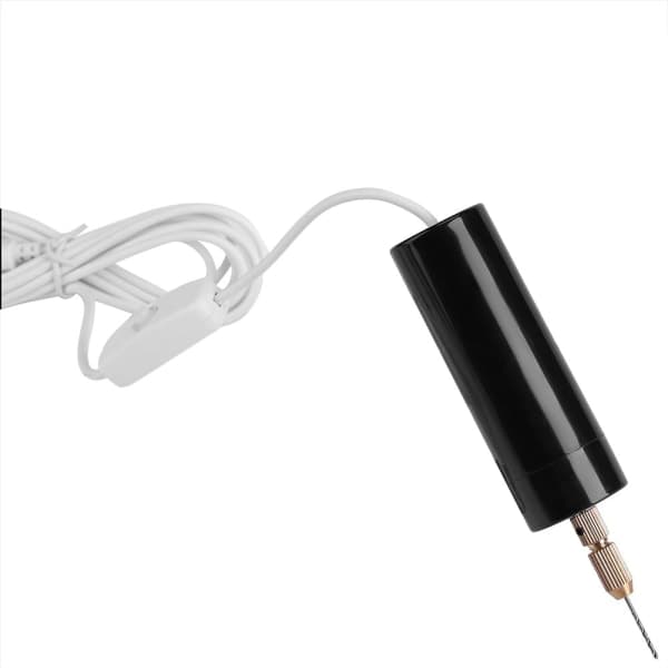Mini håndholdt drill, bærbar elektrisk drill med 3 borrkroner DC 5V