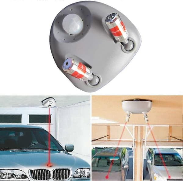 Automatiskt garage dubbelt laserparkeringssystem - Rörelsesensor - Två automatiska guidehjälpare - 220V - Parkeringsassistent sensor