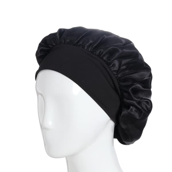 Sovehette - Satinhette - Sovehette Svart Black one size