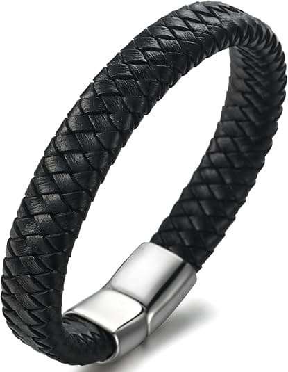 Flettede læderarmbånd til mænd Armbånd Armbånd Mode