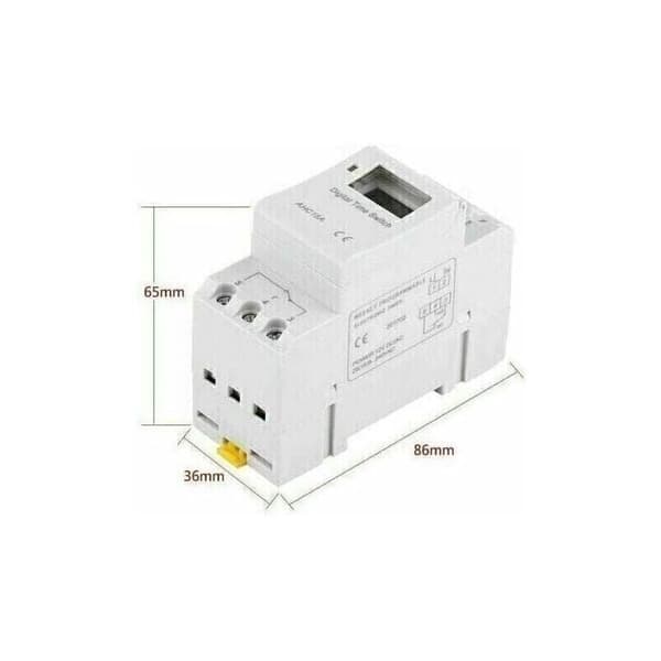 Digital Timer, 1 stk. LCD Display Ugentlig Programmerbar Elektronisk Tidsrelæ Switch 16on ＆ 16off Timer(220V)..DEBUNS