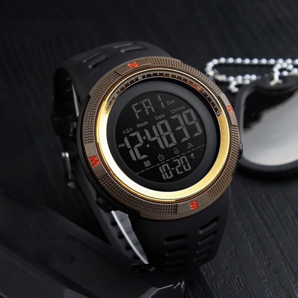 SKMEI 1251 Countdown Double Time Digital Watch Men Chronograph Electronic Sport