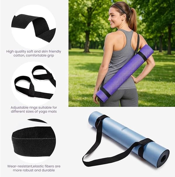 Yogamatte Stropp - Yogamatte Bærestropp - Stropper - Justerbare Skulderstropper - Yogamatte Bærestropp - Yogamatte Oppbevaringsstropper
