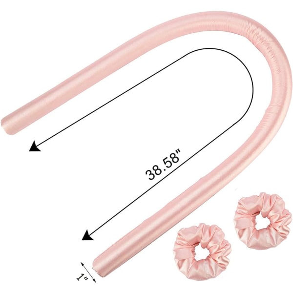 TG Varmefrie Hårrulletønder til Langt Hår, Rosa, Varmefri Krøllejern Hea