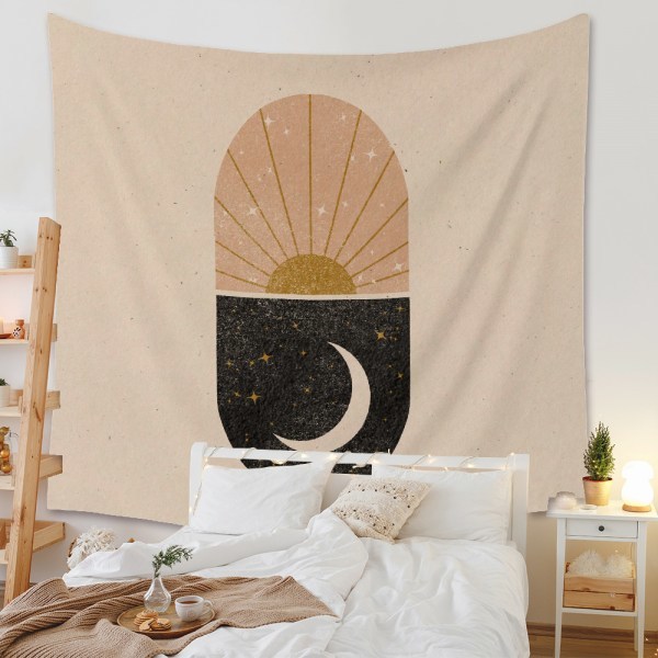 Kunst Hjem Bakgrunn Stoff Dekor Gave Mandala Boho Gobeleng Egnet for soveromsinnredning (47 ， 51 x 59 tommer)