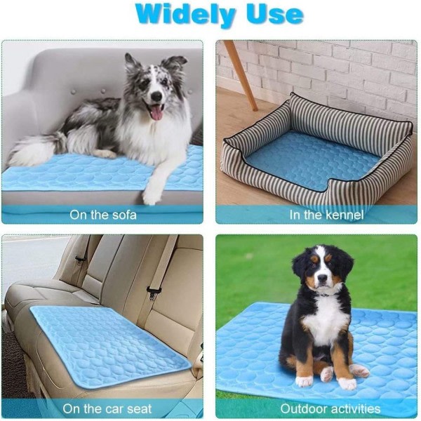 Blå 50*40CM Hund Kølemadras Kat Kølepude Kølepude Gel Kølepude