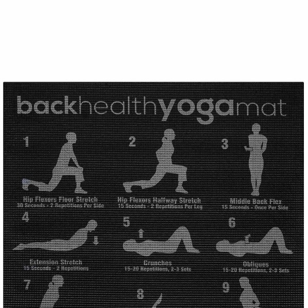 TG Yogamåtte - 28 Yogaposer - Sort Sort