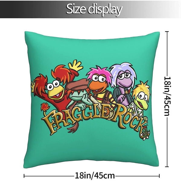 Fraggle Rock Anime Kuddfodral ?rngott ?verdrag Fritid Mjuk Tecknad Case Heminredning F?r Soffa Bil 18 X 18 tum