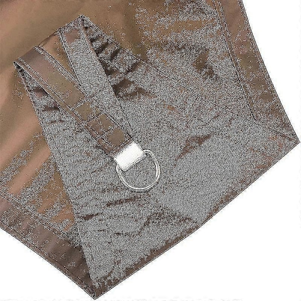 Vanntett Solseil for Hage, Rettvinklet Triangel Solskjermingsseil Baldakin UV-blokk Bassengbeskyttelse Kaffe Coffee 5*5*7.1m