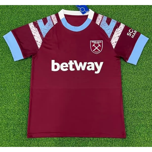Ny vintage burgunder West Ham fotballtreningstrøye Cole NO.9 XL
