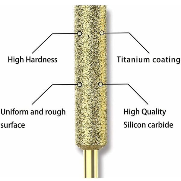 Motorsågsslip Titanpläterad diamantslipskiva, elektrisk sågfil med høy hårdhet, passer 8 elektriske sågslipare - 4,8 mm